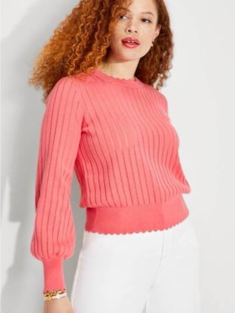 Kate Spade Pointelle Ribbed Sweater